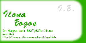 ilona bogos business card